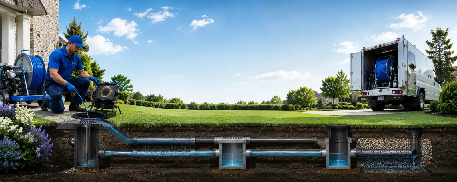 Outdoor drain cleaning information for Sandstone, WV